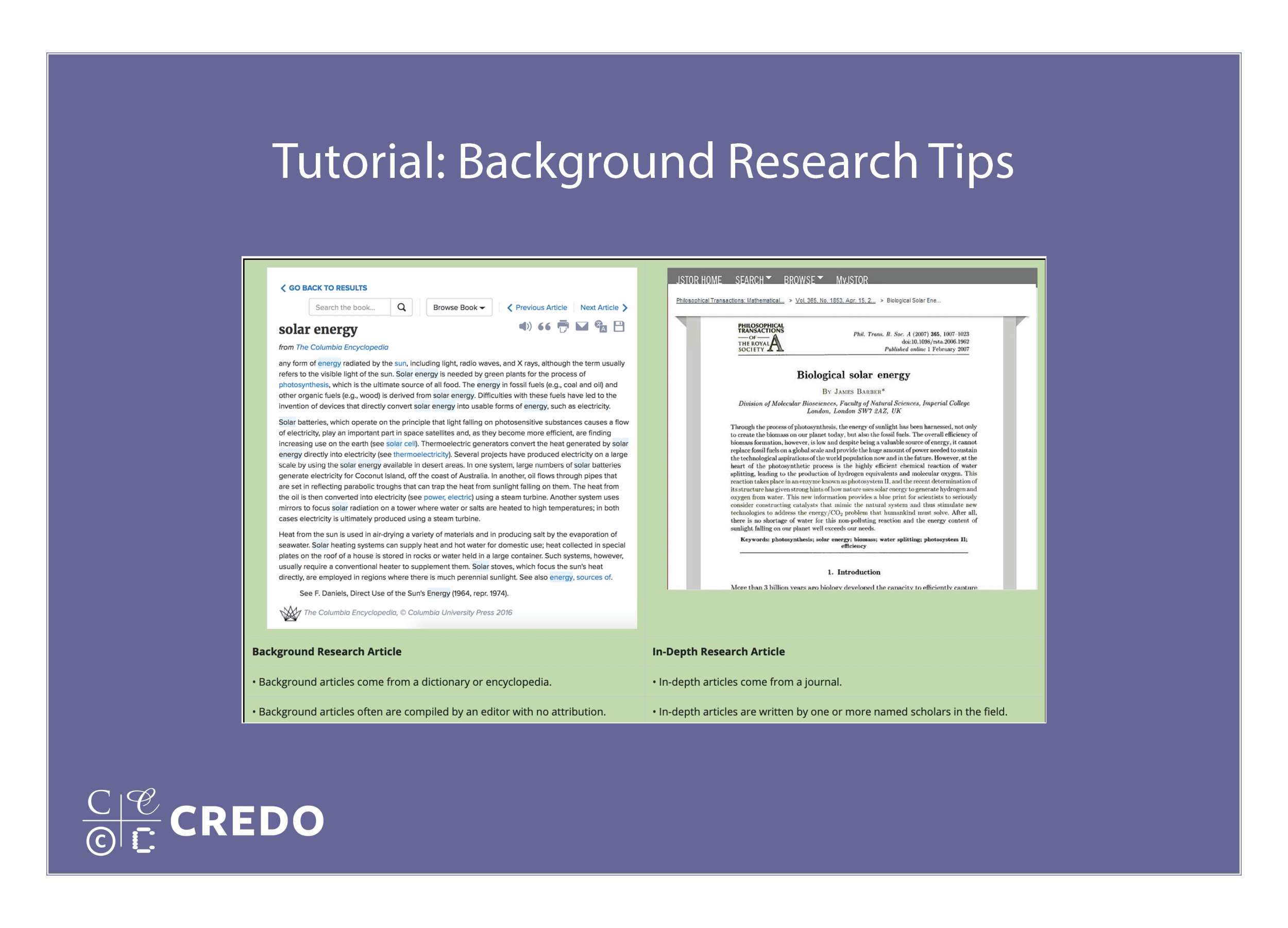 Tutorial: Background Research Tips